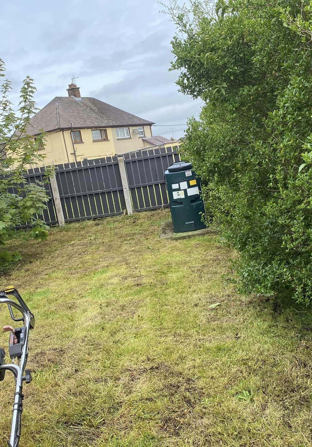 Back garden after cutting grass